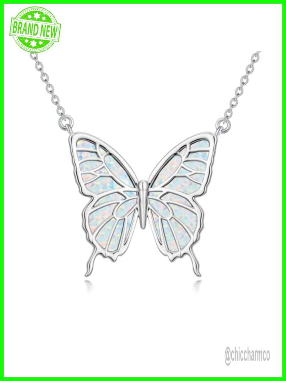 925 Sterling Silver Butterfly Pendant Necklace Adjustable Chain Women Jewelry